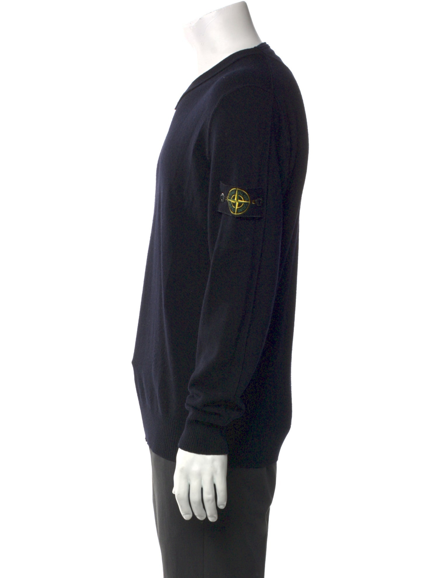 Stone Island V-Neck Long Sleeve Pullover