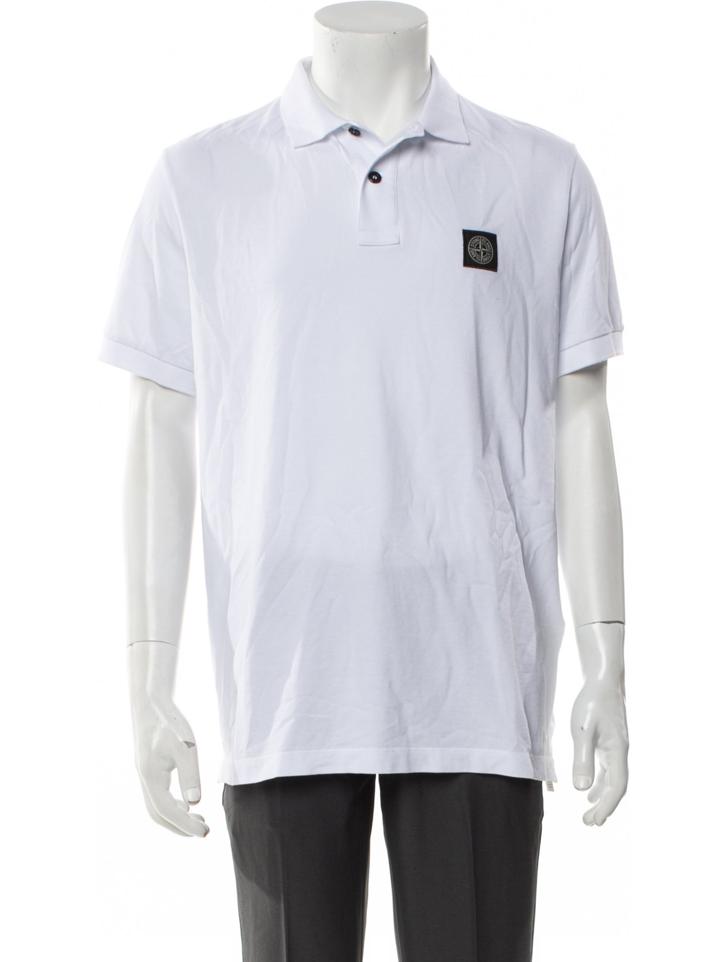 Stone Island Collar Short Sleeve Polo Shirt