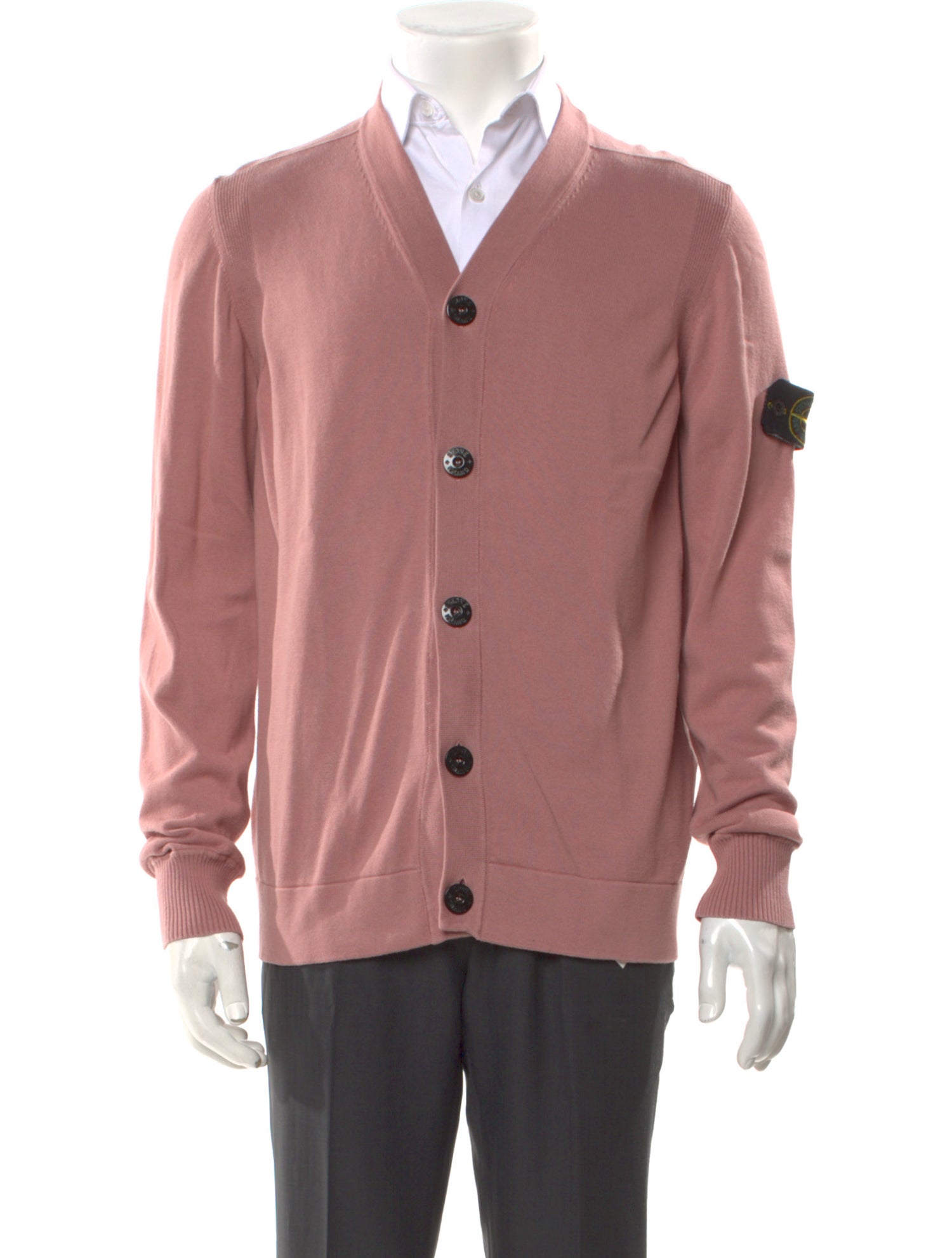 Stone Island V-Neck Long Sleeve Cardigan