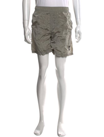 Stone Island Embroidered Accent Swim Trunks