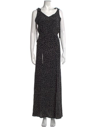 Stone Cold Fox Polka Dot Print Long Dress