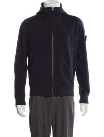 Stone Island Boys' Solid Hooded Windbreaker Jacket