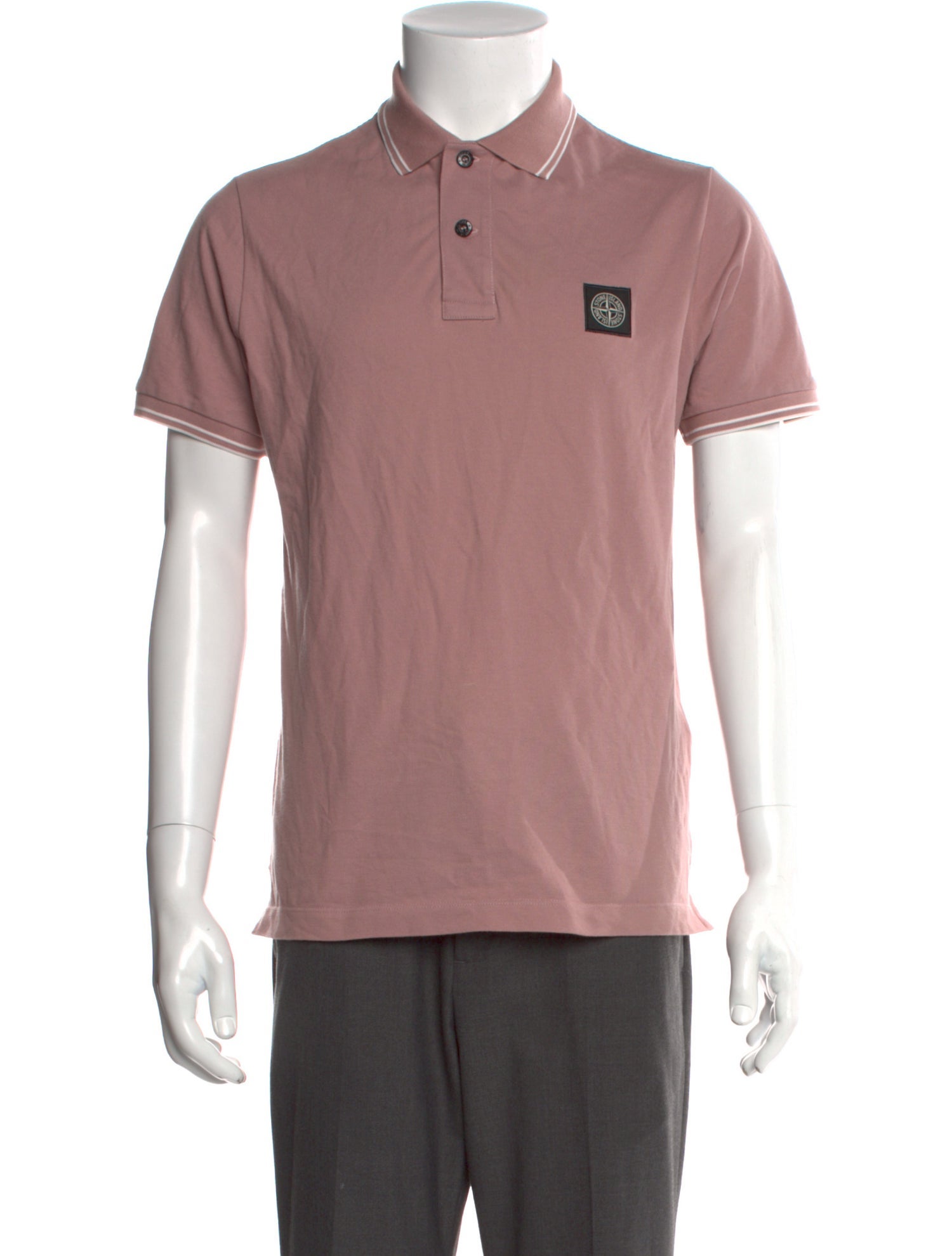 Stone Island Collar Short Sleeve Polo Shirt