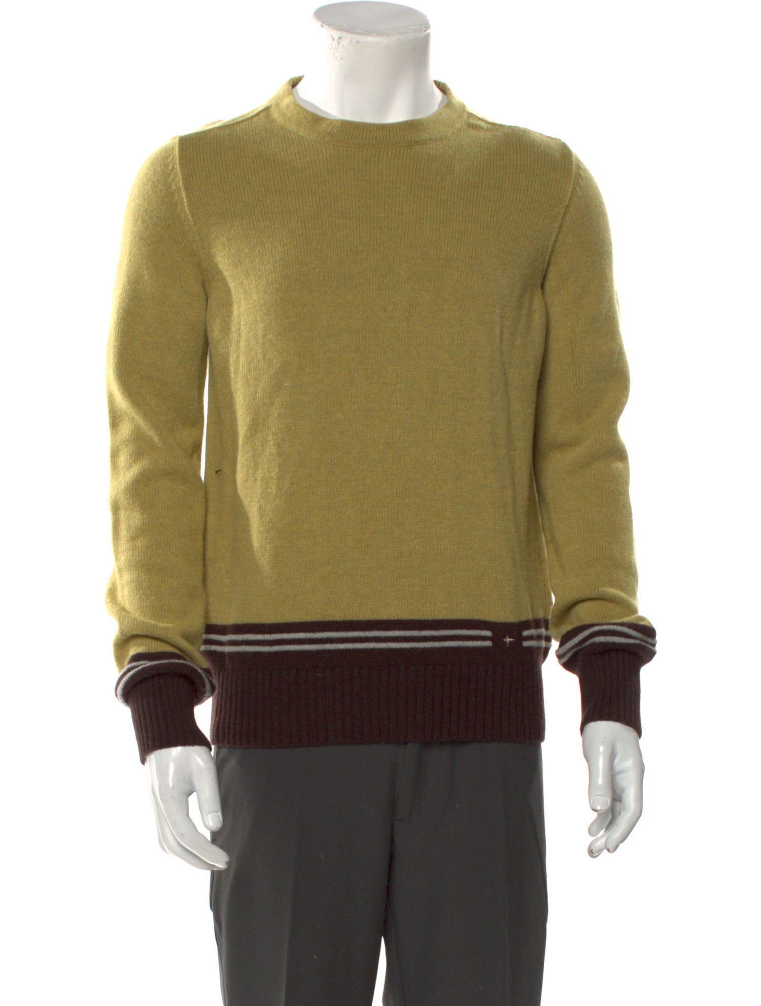 Stone Island Logo Ribbed Wool Pullover