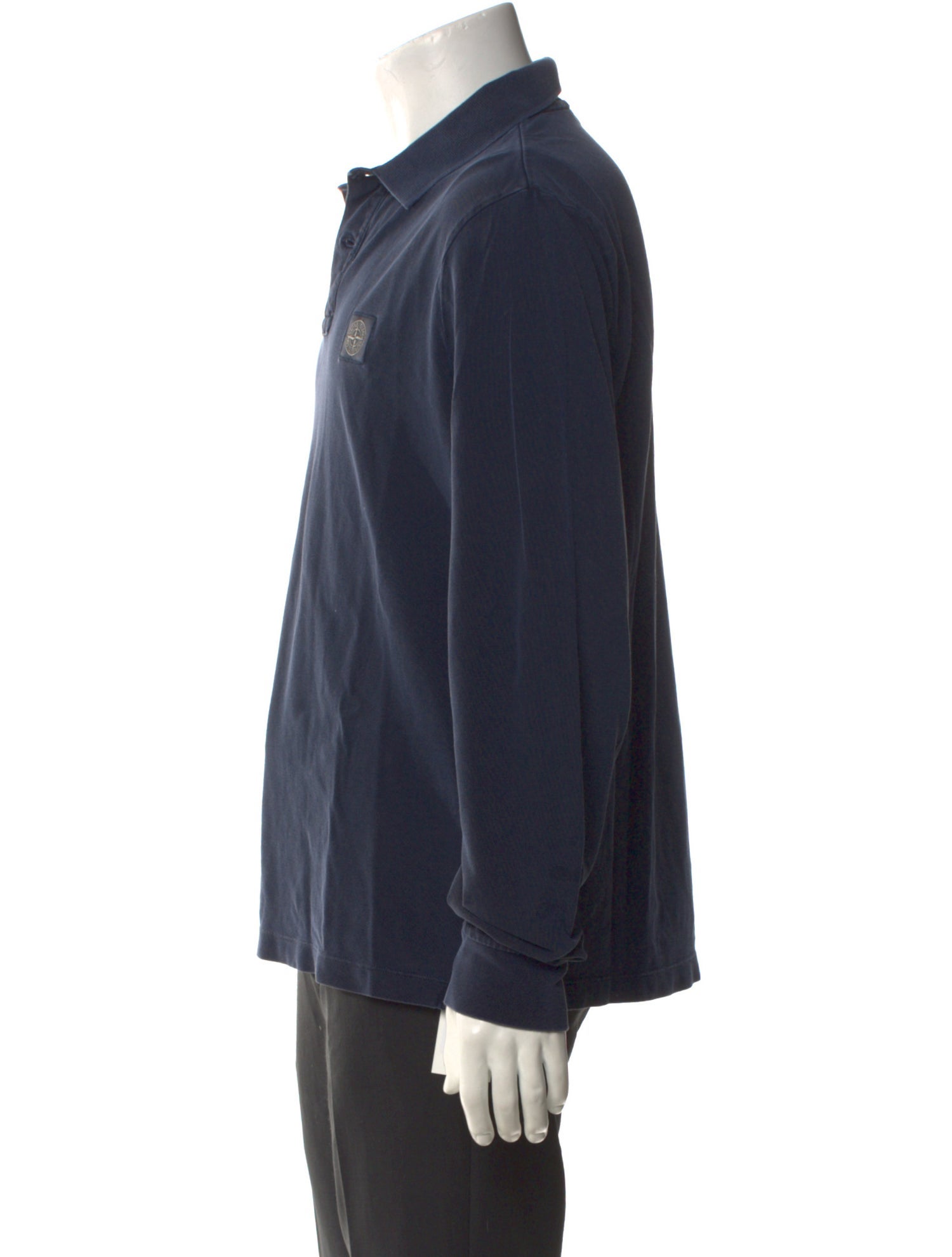 Stone Island V-Neck Long Sleeve Henley