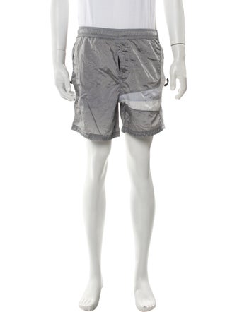 Stone Island Colorblock Pattern Mesh Accents Swim Trunks