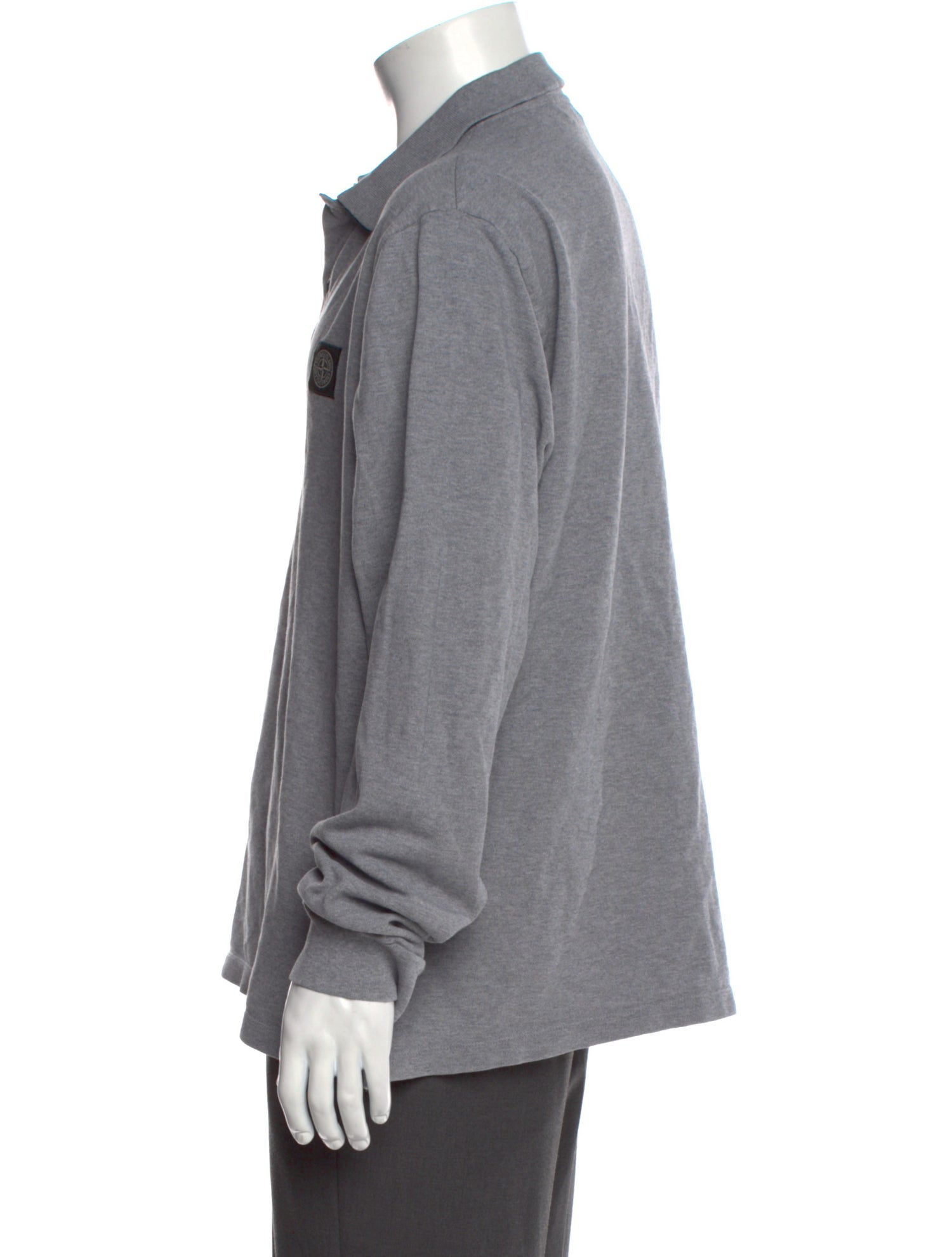 Stone Island Collar Long Sleeve Polo Sweater