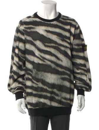 Stone Island Wool Printed Sweatshirt