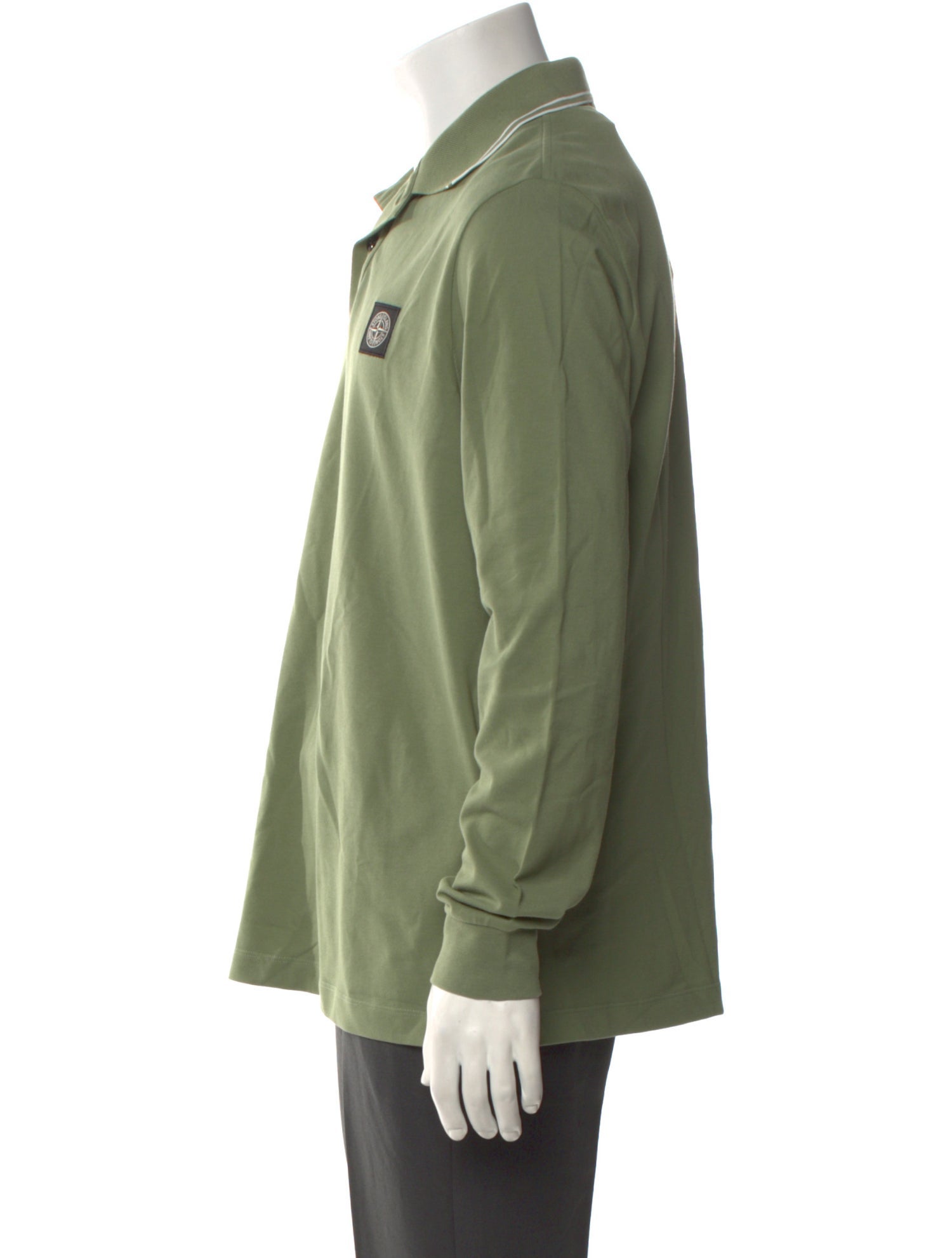 Stone Island Collar Long Sleeve Polo Shirt w/ Tags