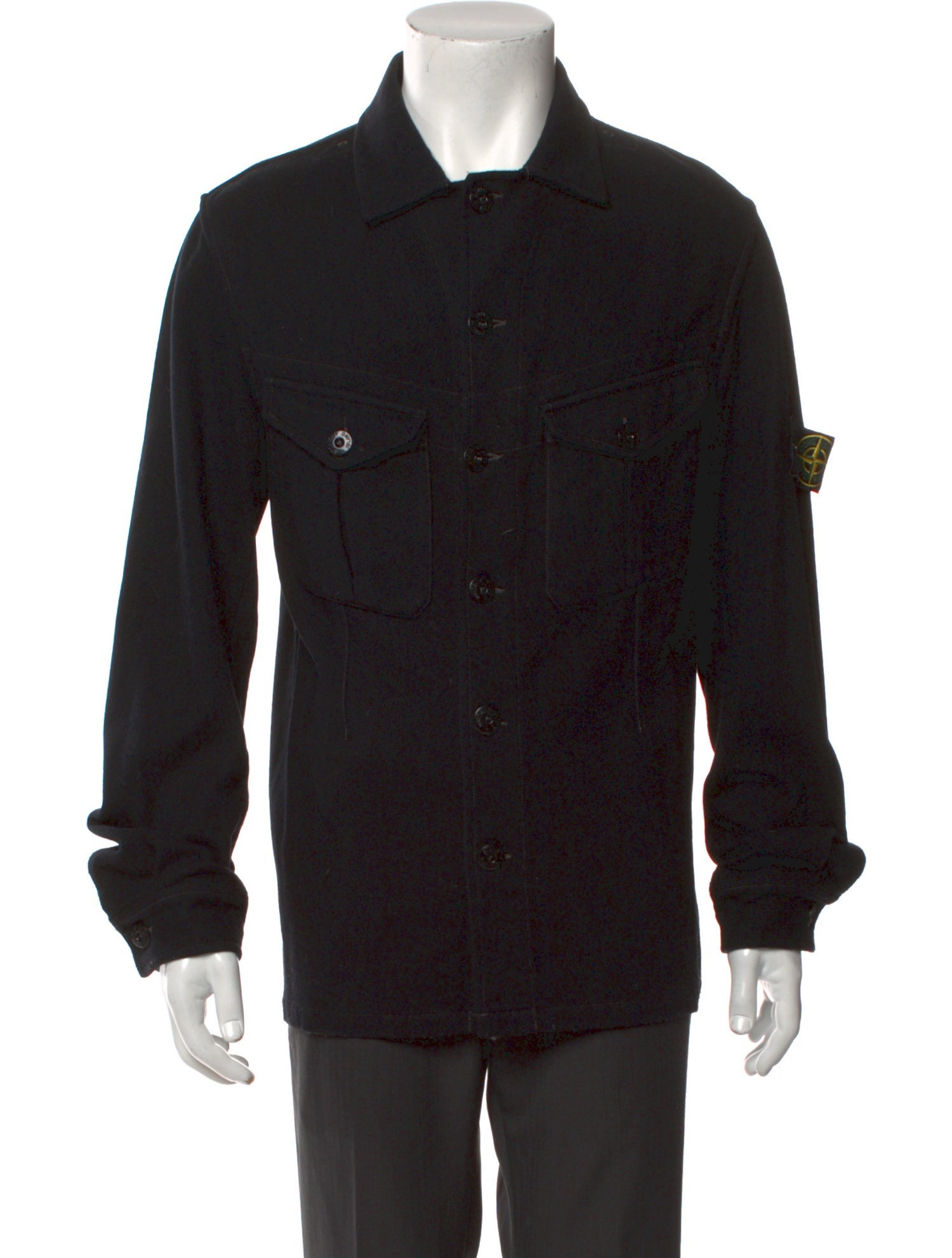 Stone Island Wool Long Sleeve Shirt