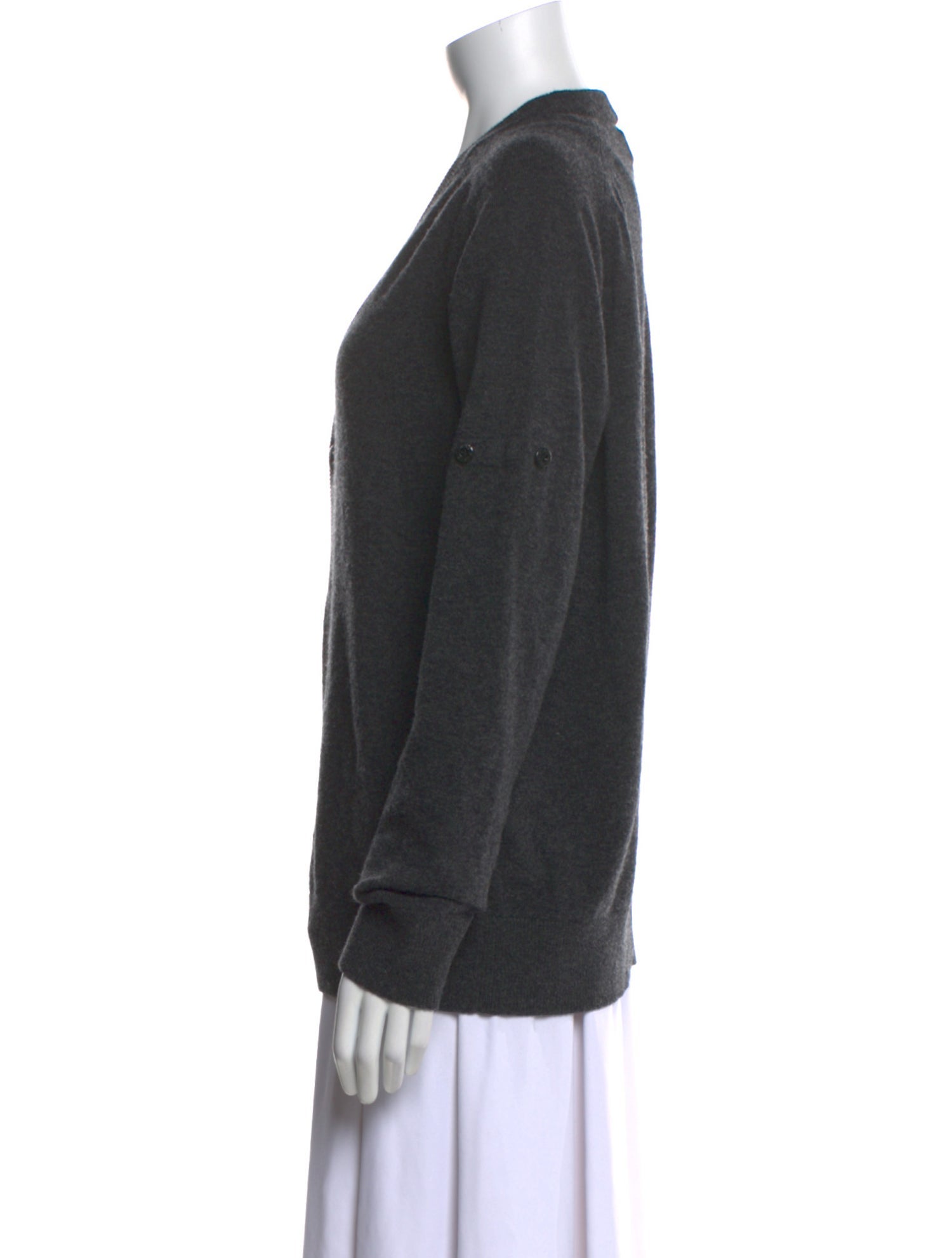 Stone Island Virgin Wool V-Neck Sweater