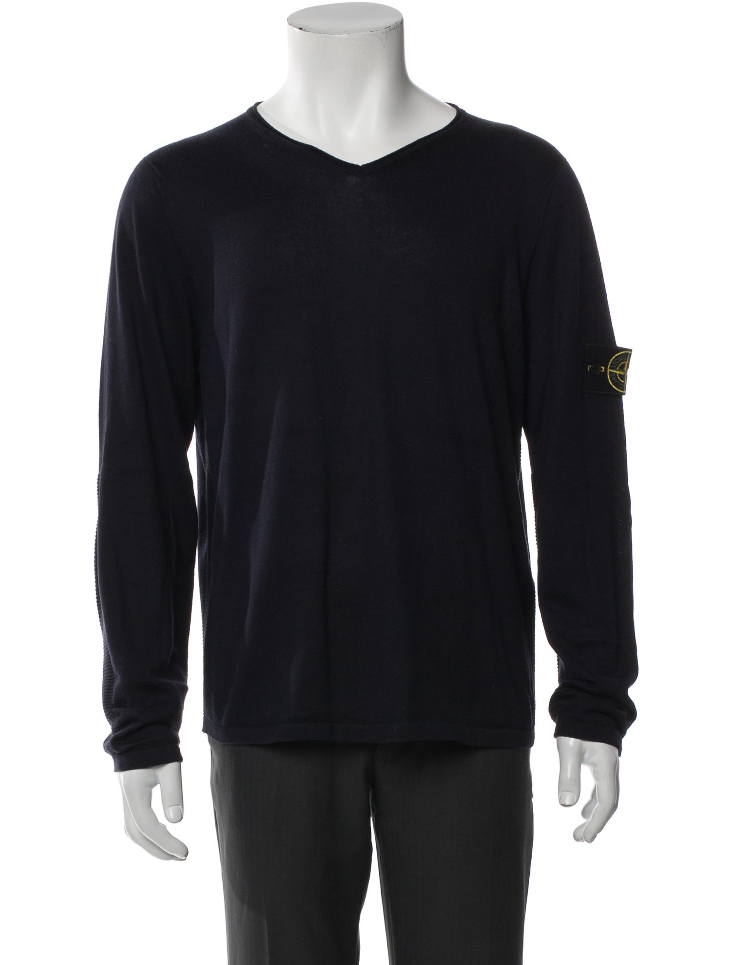 Stone Island V-Neck Long Sleeve Pullover