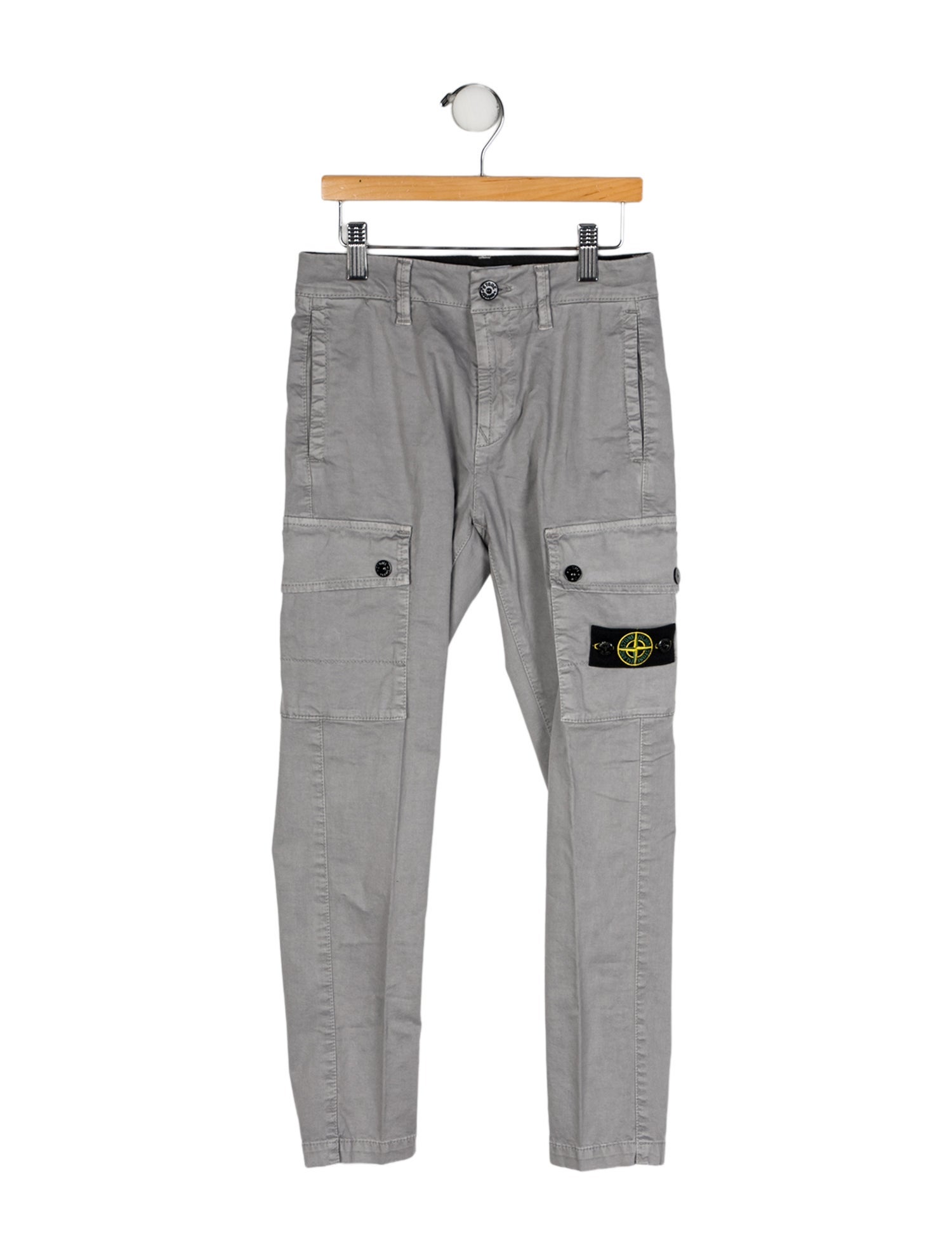 Stone Island Boys' Embroidered Logo Straight Leg Cargo Pants