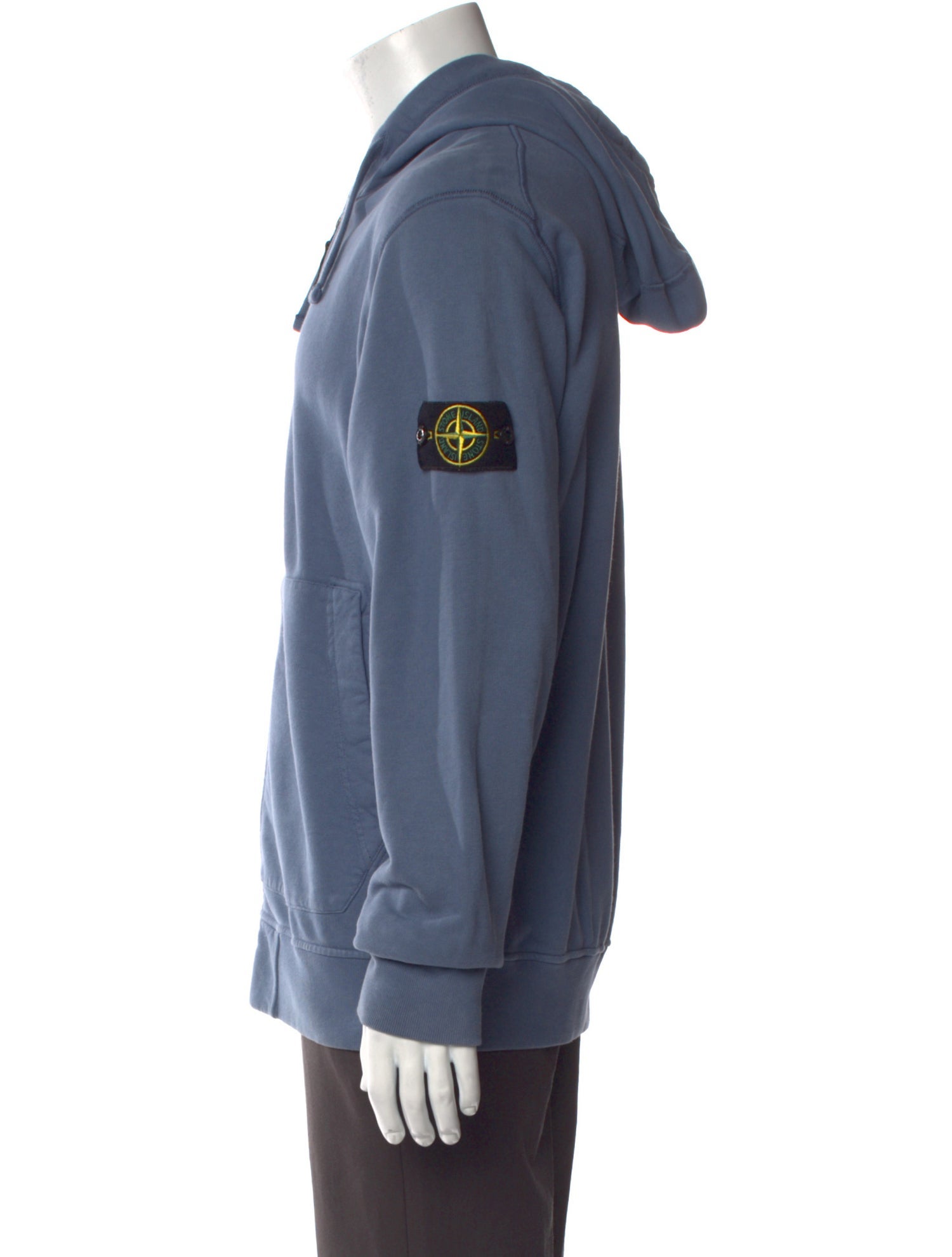 Stone Island V-Neck Long Sleeve Hoodie