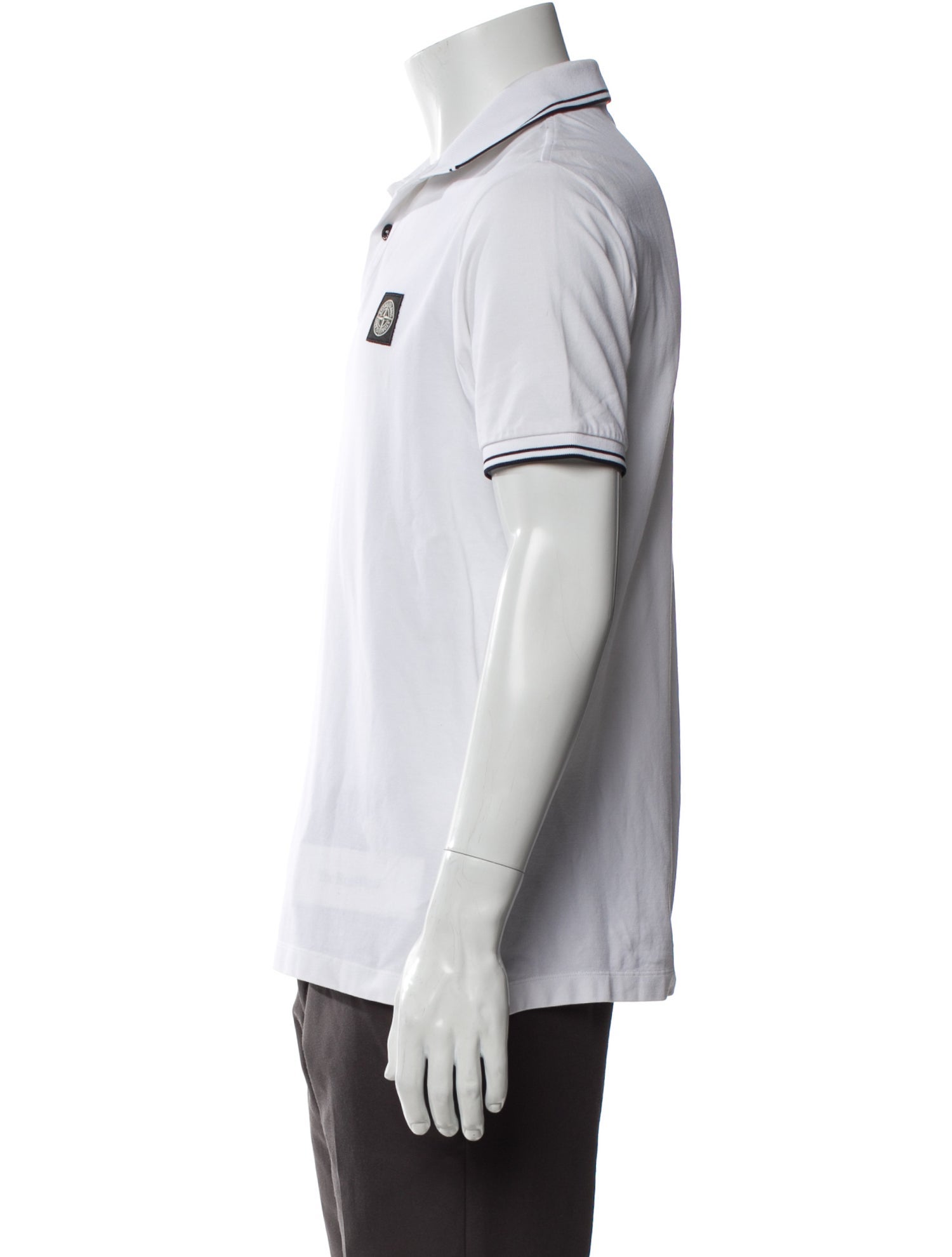 Stone Island V-Neck Short Sleeve Polo Shirt
