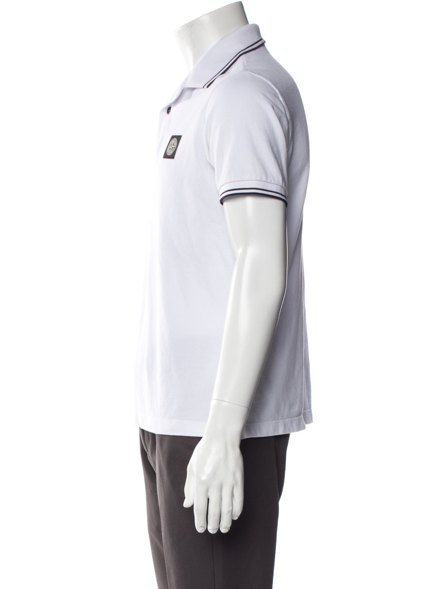 Stone Island Striped Collar Polo Shirt