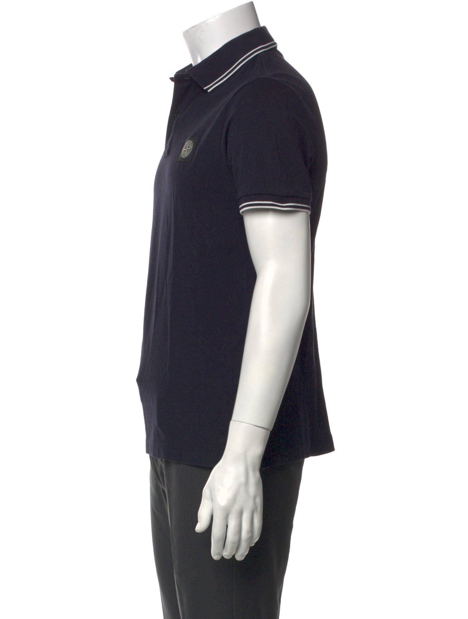 Stone Island Collar Short Sleeve Polo Shirt