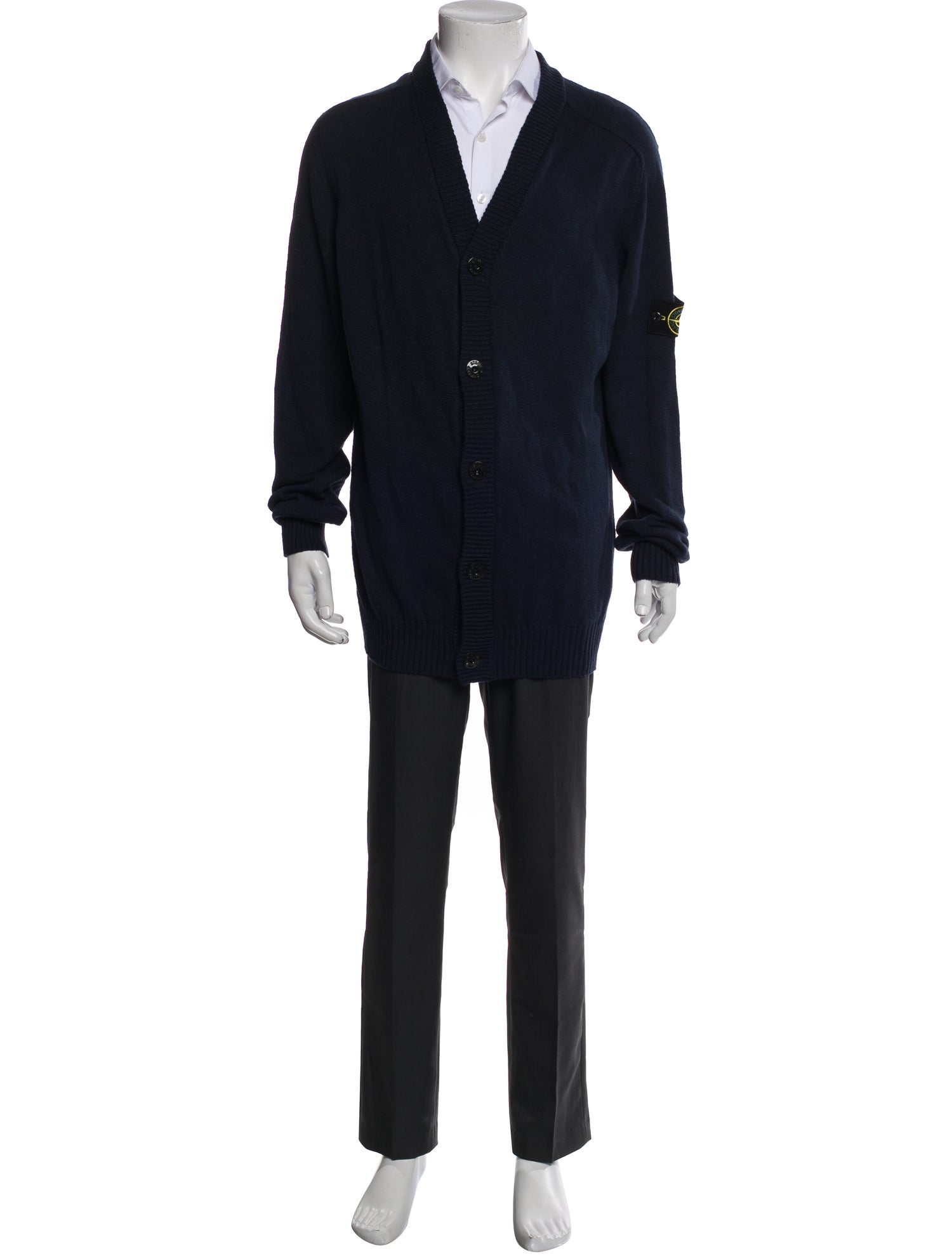 Stone Island V-Neck Long Sleeve Cardigan