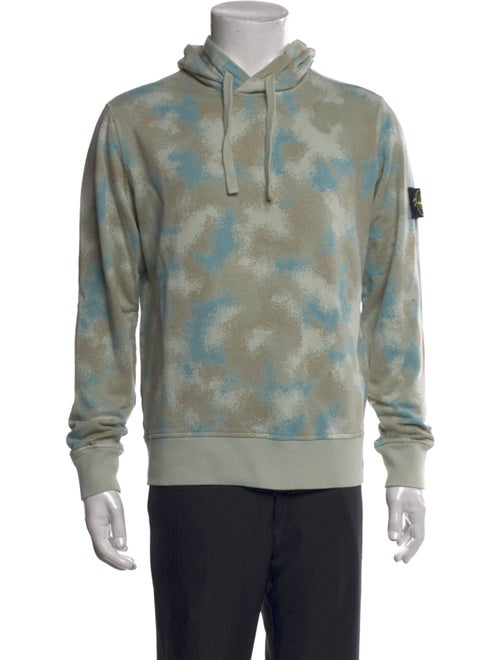 Stone Island Tie-Dye Print Crew Neck Hoodie