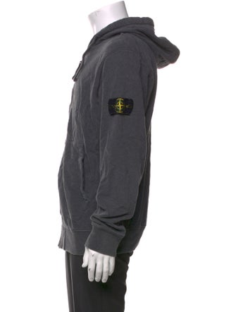 Stone Island V-Neck Long Sleeve Hoodie
