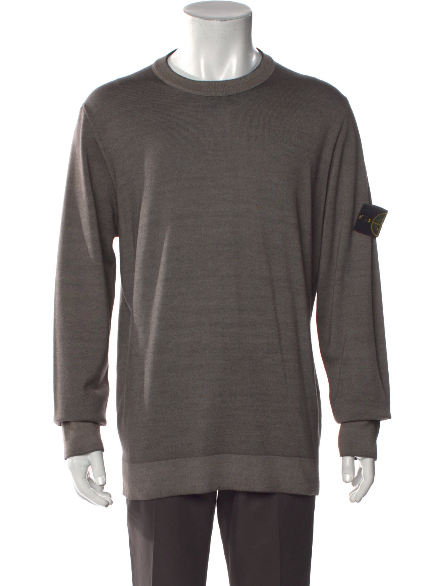 Stone Island Wool Crew Neck Sweatshirt