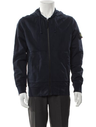 Stone Island V-Neck Long Sleeve Hoodie