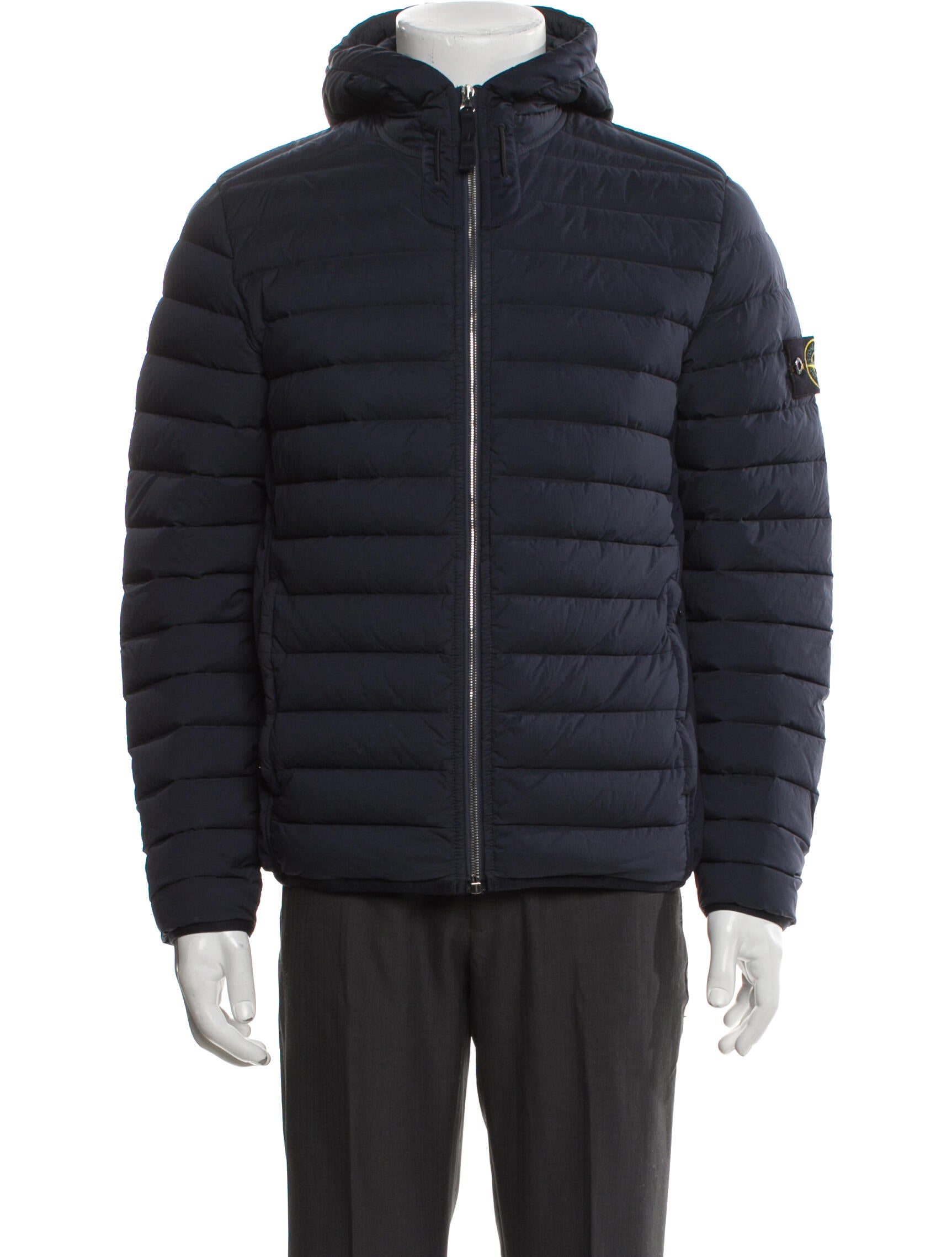 Stone Island Chambers Loom Woven Down Puffer Coat
