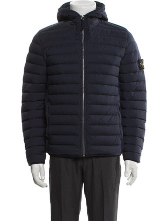 Stone Island Chambers Loom Woven Down Puffer Coat