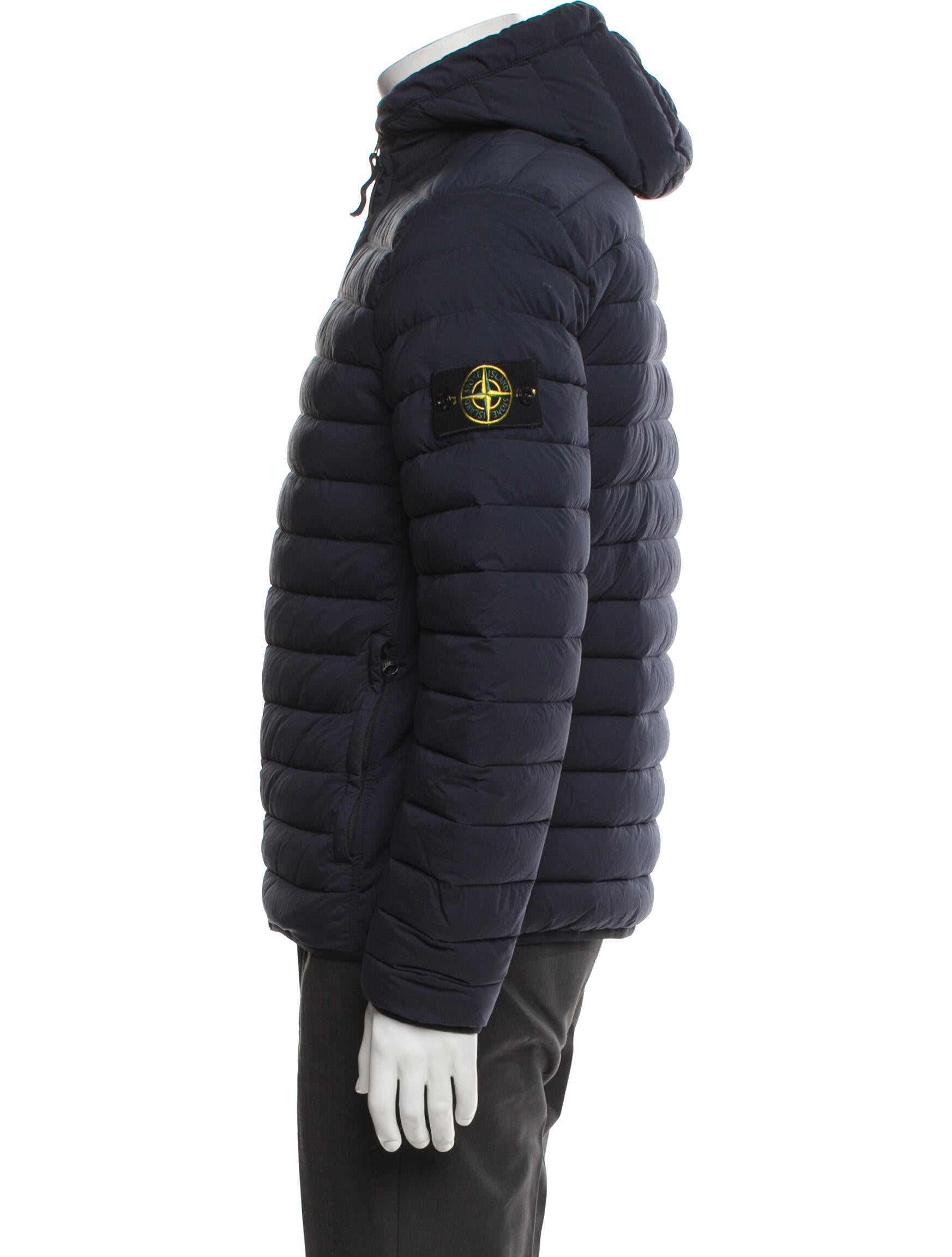 Stone Island Chambers Loom Woven Down Puffer Coat