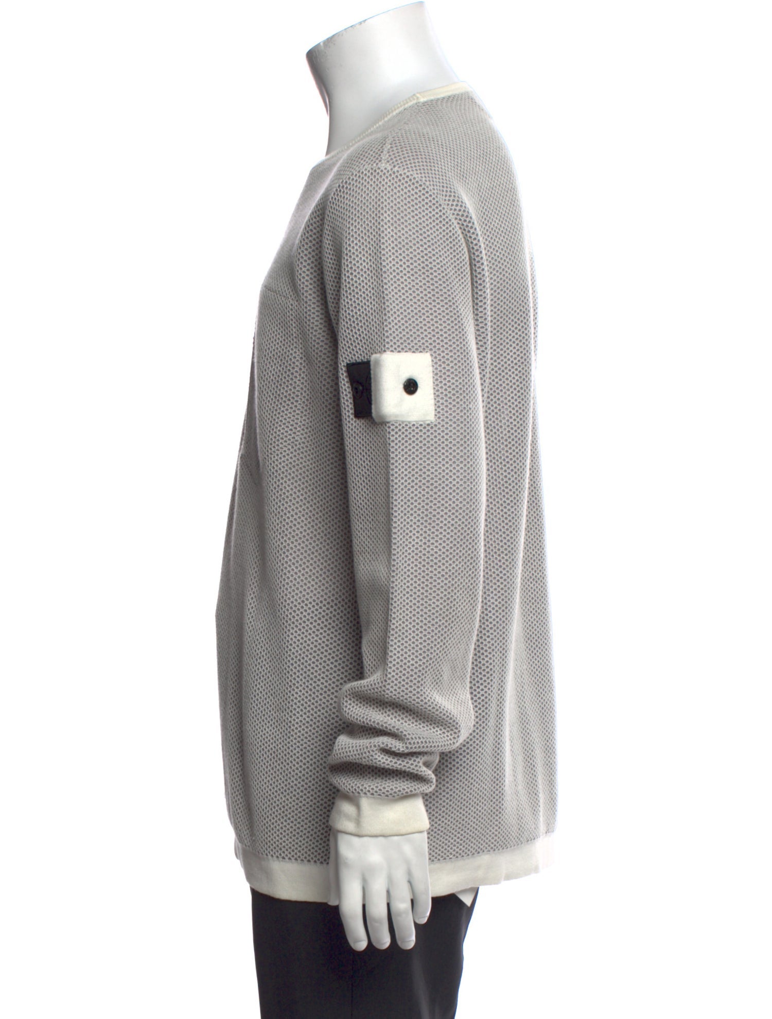 Stone Island Printed Crew Neck Henley