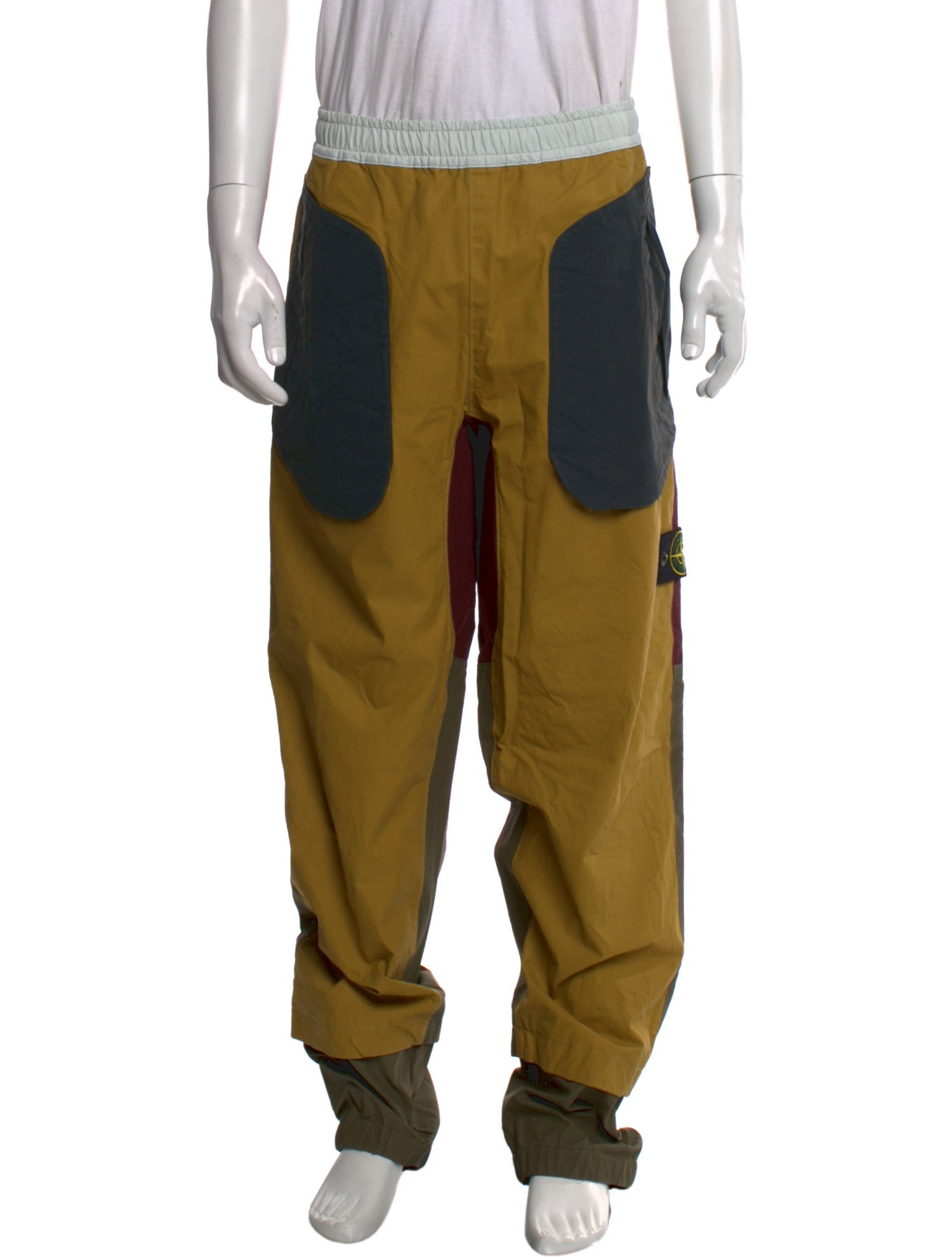 Stone Island Colorblock Pattern Joggers