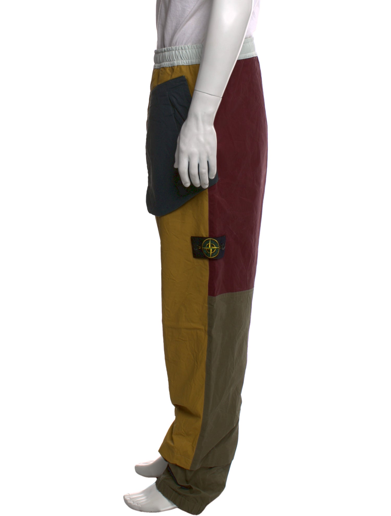 Stone Island Colorblock Pattern Joggers