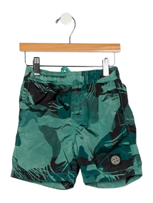 Stone Island Boys Pattern Print Swim Shorts