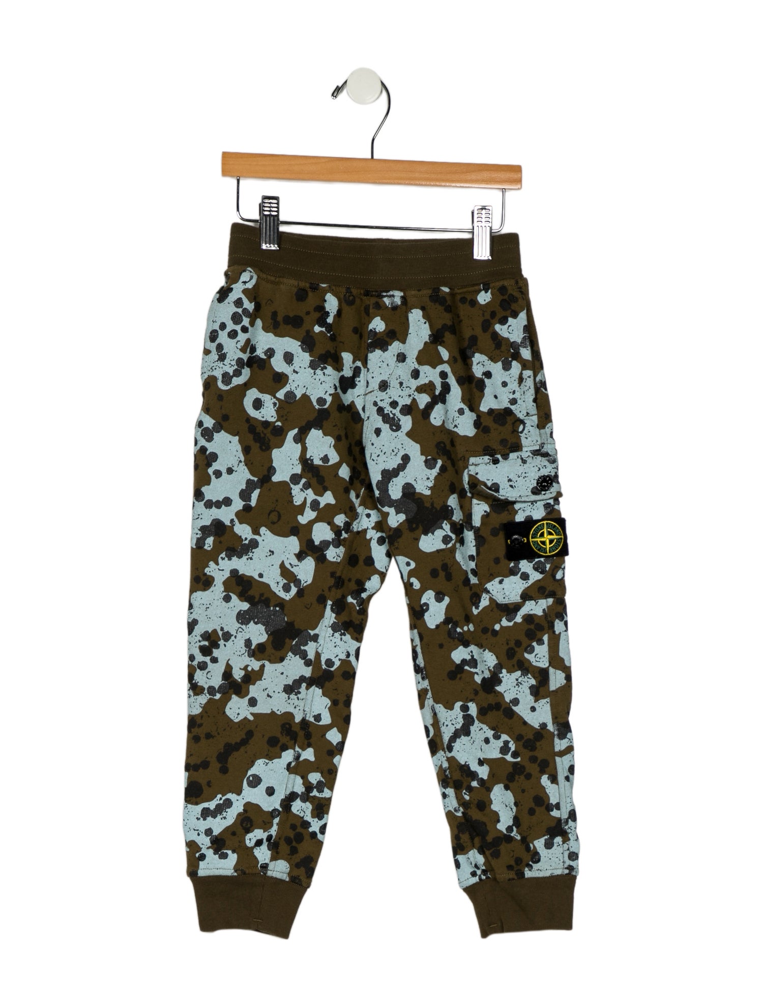 Stone Island Boys Cotton Camouflage Sweatpants