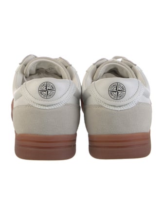 Stone Island Suede Colorblock Pattern Sneakers