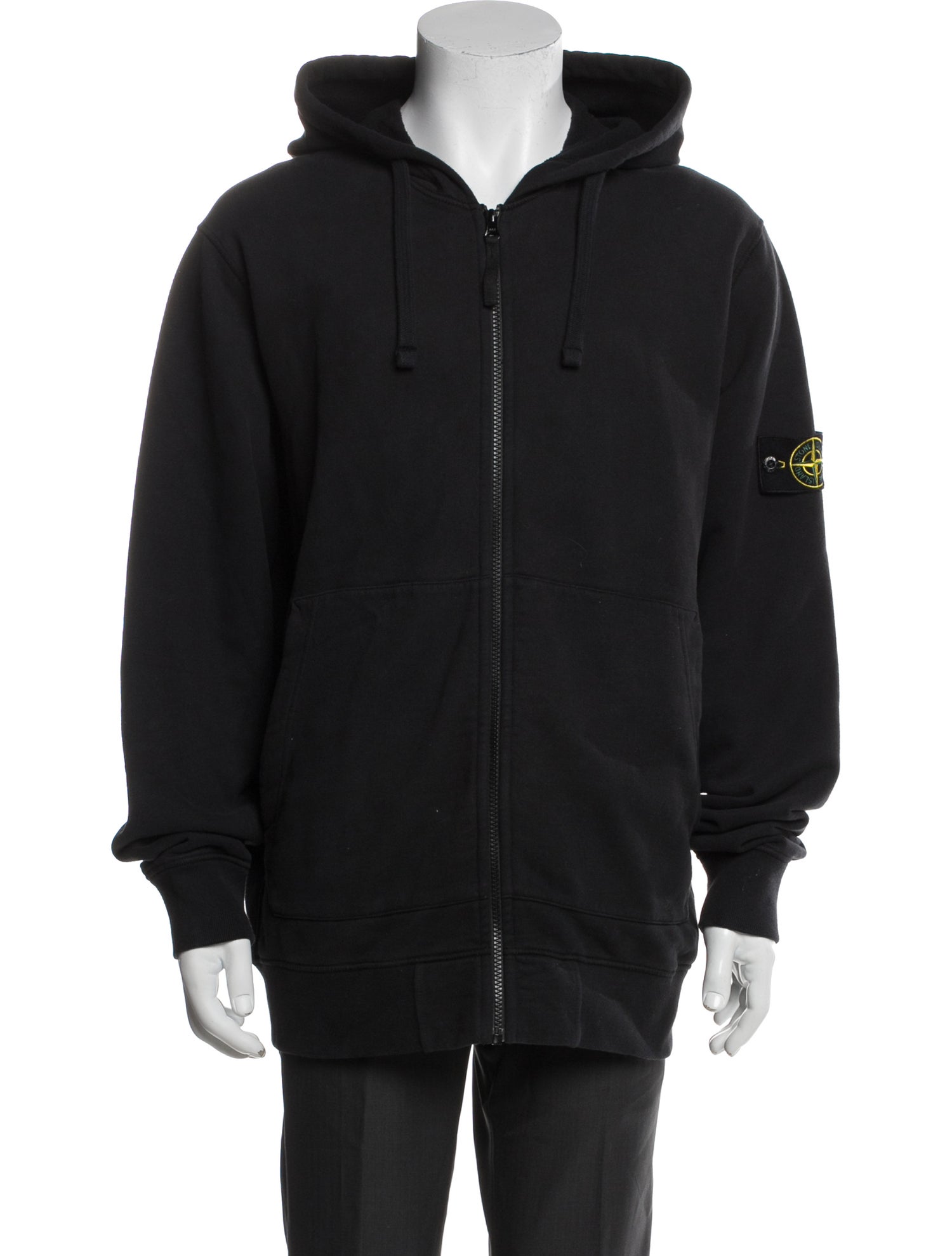 Stone Island V-Neck Long Sleeve Hoodie