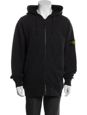 Stone Island V-Neck Long Sleeve Hoodie