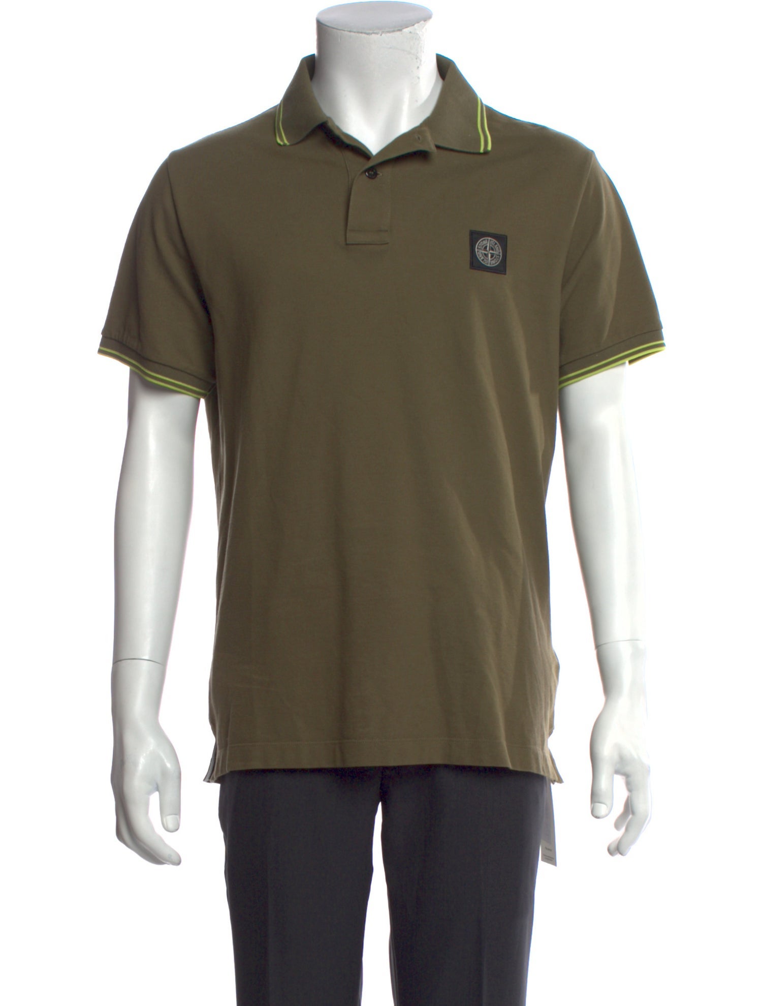 Stone Island Collar Short Sleeve Polo Shirt