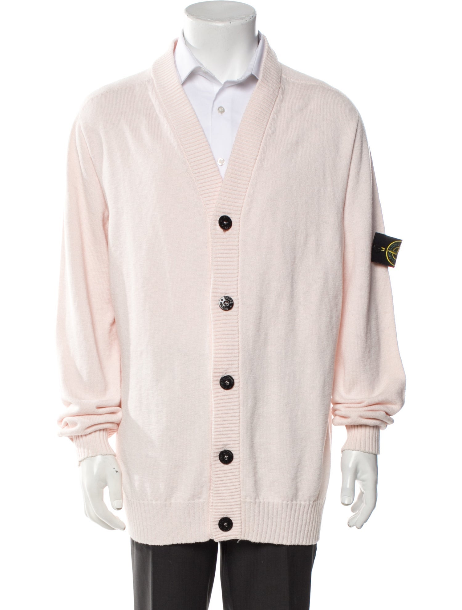 Stone Island Graphic Print V-Neck Cardigan