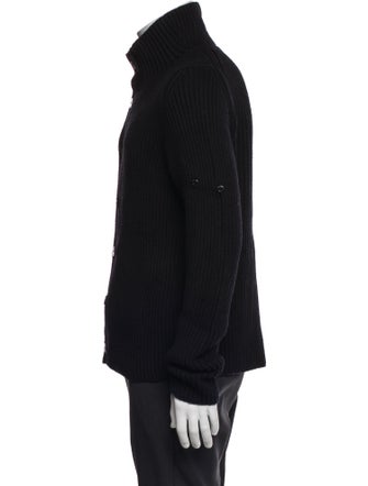 Stone Island Wool Mock Neck Cardigan