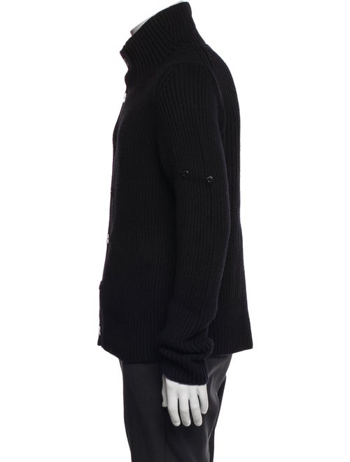 Stone Island Wool Mock Neck Cardigan