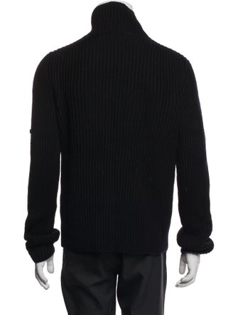 Stone Island Wool Mock Neck Cardigan