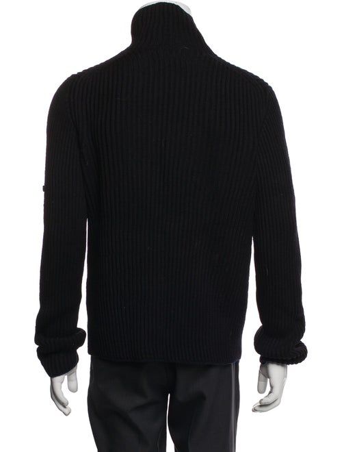 Stone Island Wool Mock Neck Cardigan