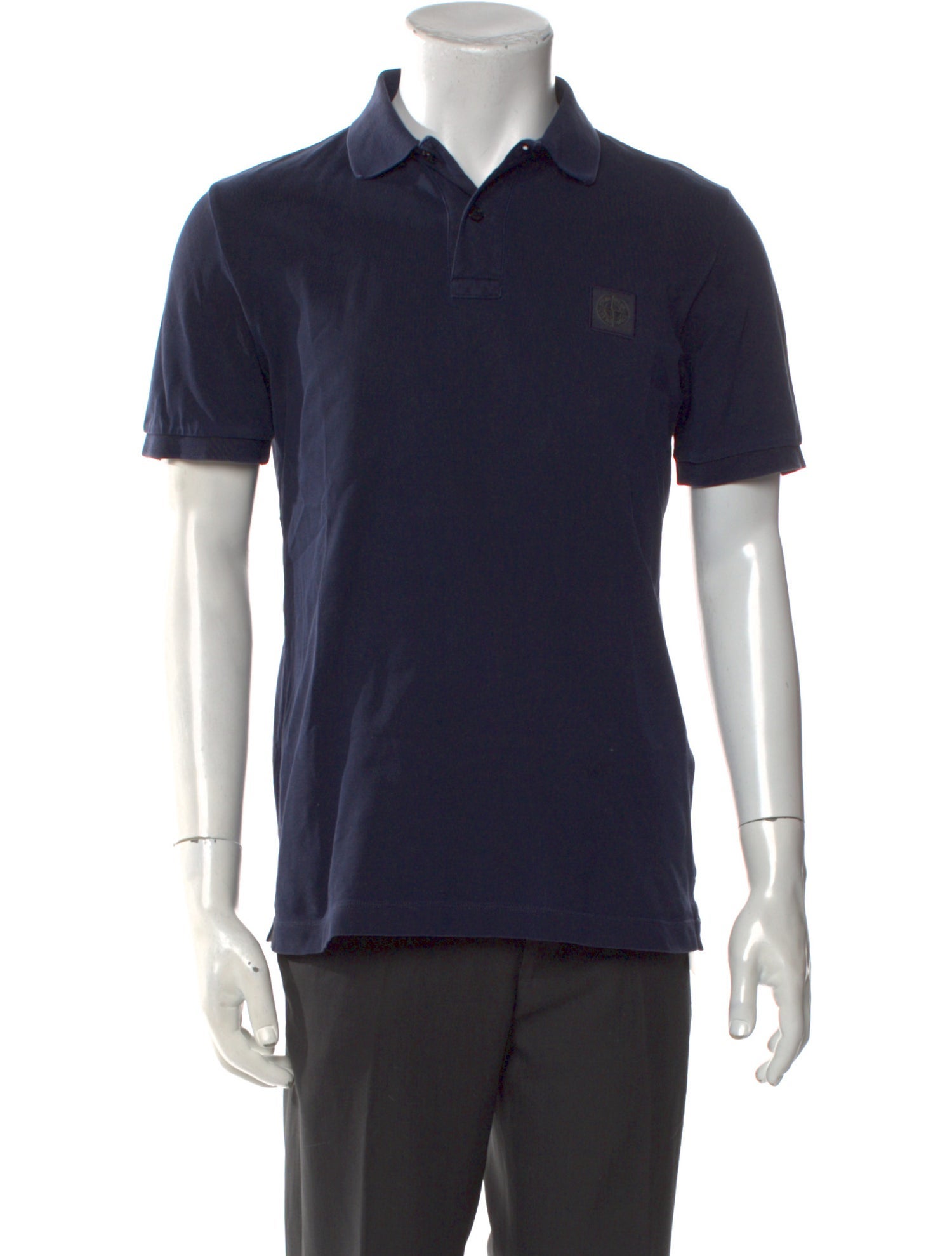 Stone Island Crew Neck Short Sleeve Polo Shirt