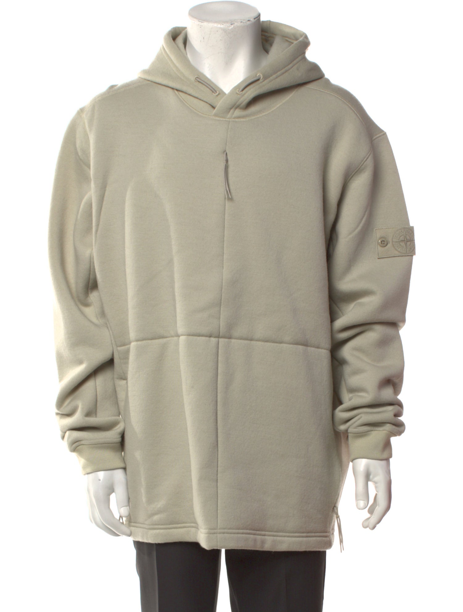 Stone Island Wool V-Neck Hoodie
