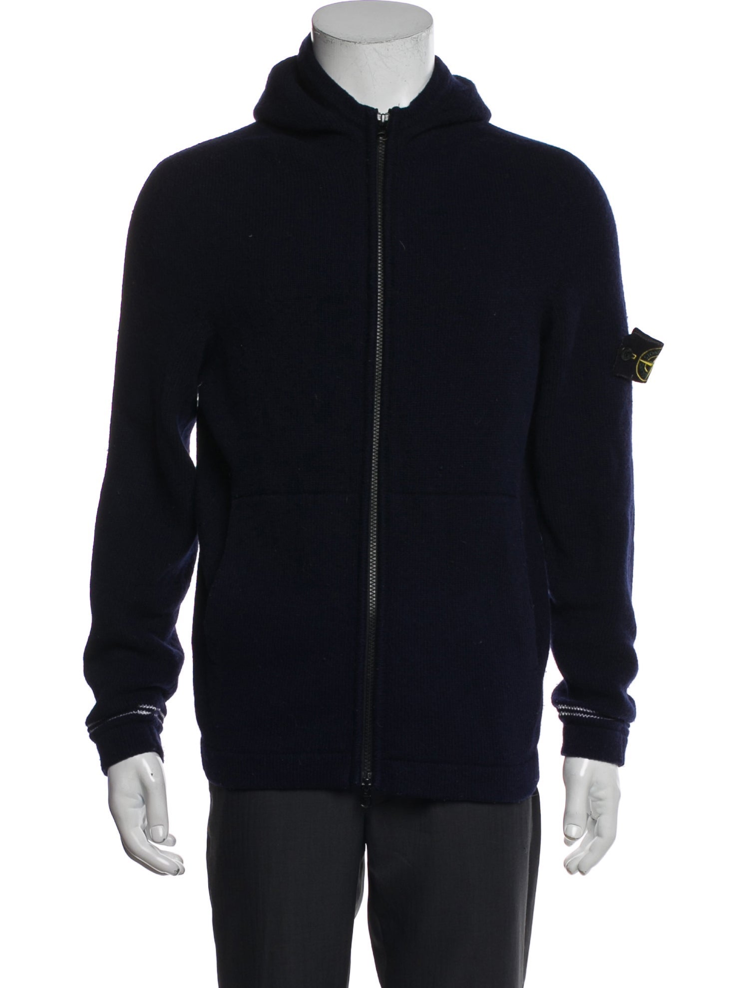 Stone Island Wool Crew Neck Hoodie