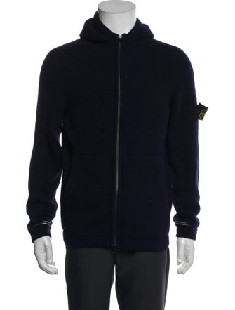 Stone Island Wool Crew Neck Hoodie