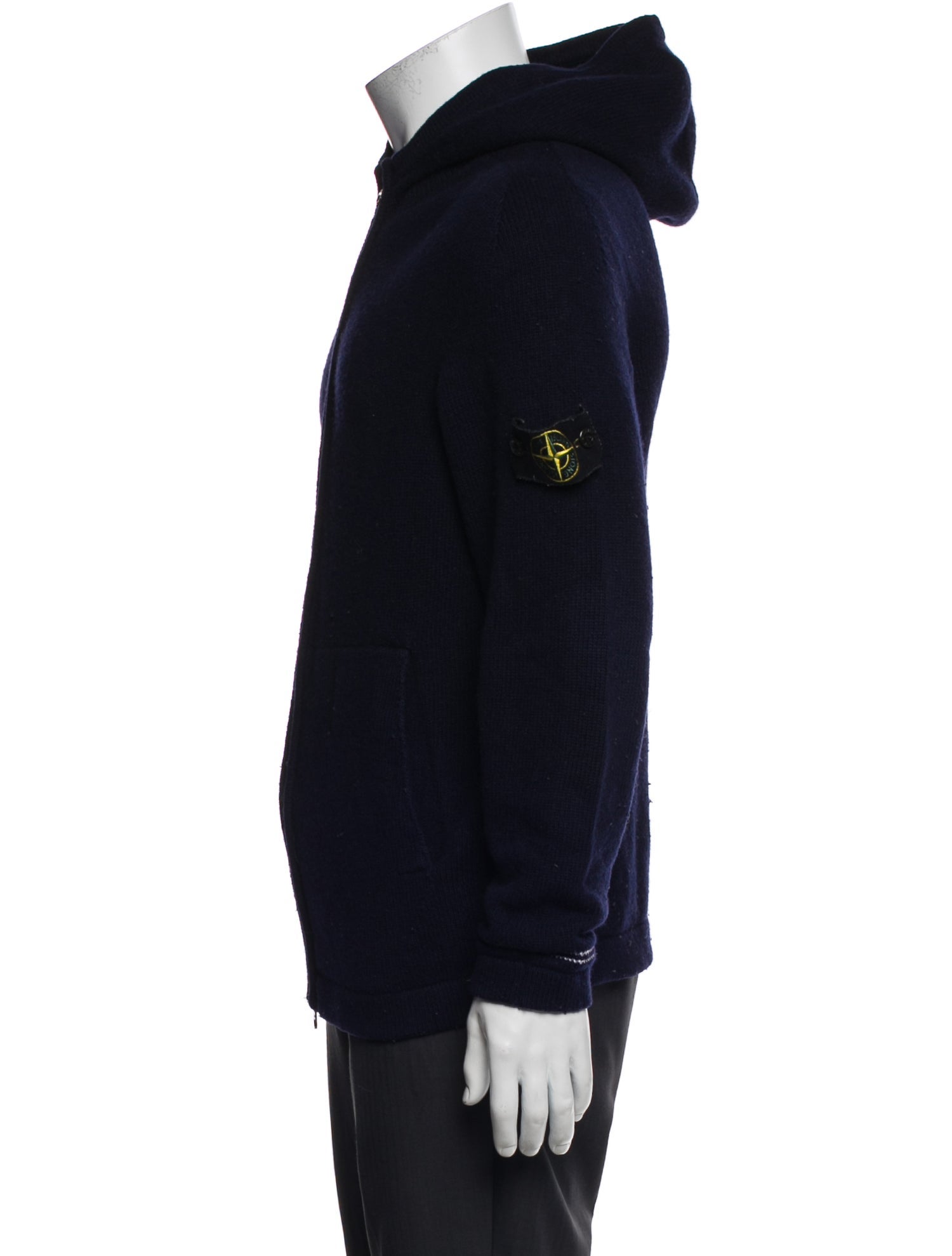 Stone Island Wool Crew Neck Hoodie