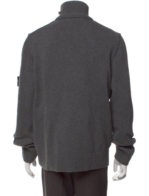 Stone Island Wool Mock Neck Cardigan