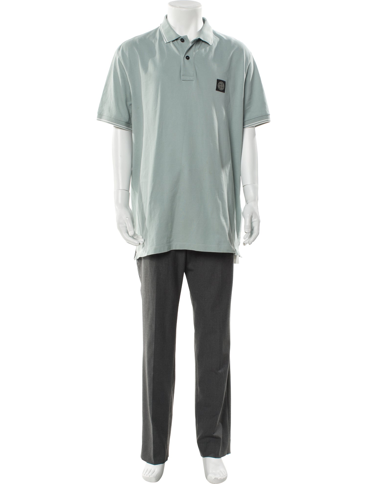 Stone Island Collar Short Sleeve Polo Shirt